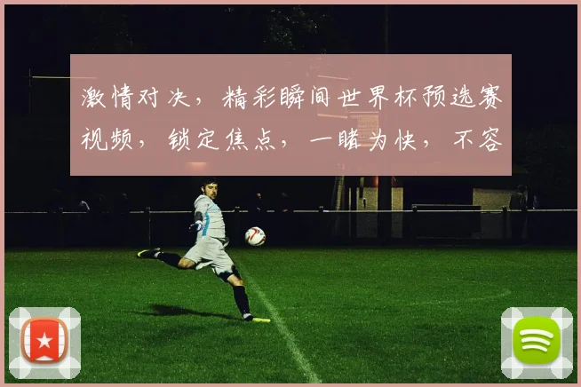 激情对决，精彩瞬间世界杯预选赛视频，锁定焦点，一睹为快，不容错过